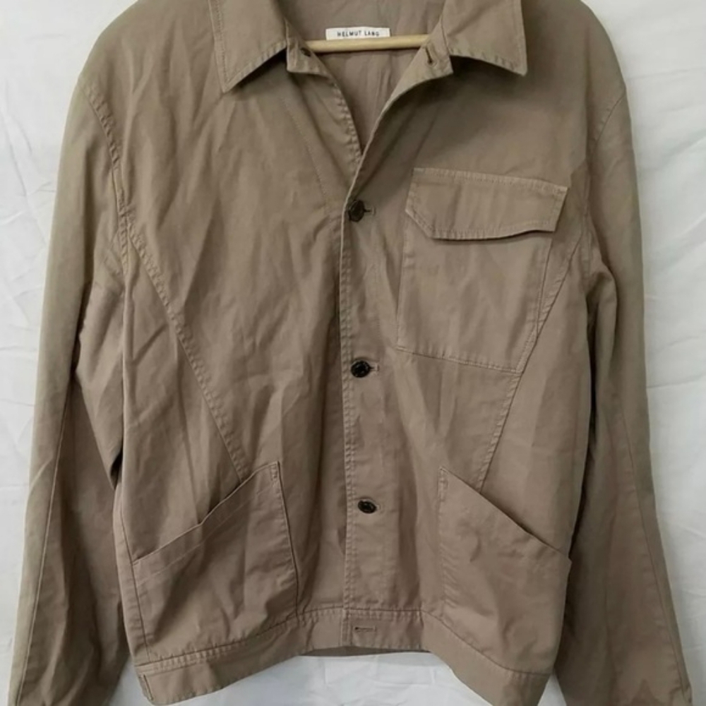 Helmut Lang Jacket Bomber Khaki Cotton Jacket Men Size Large perfect condition